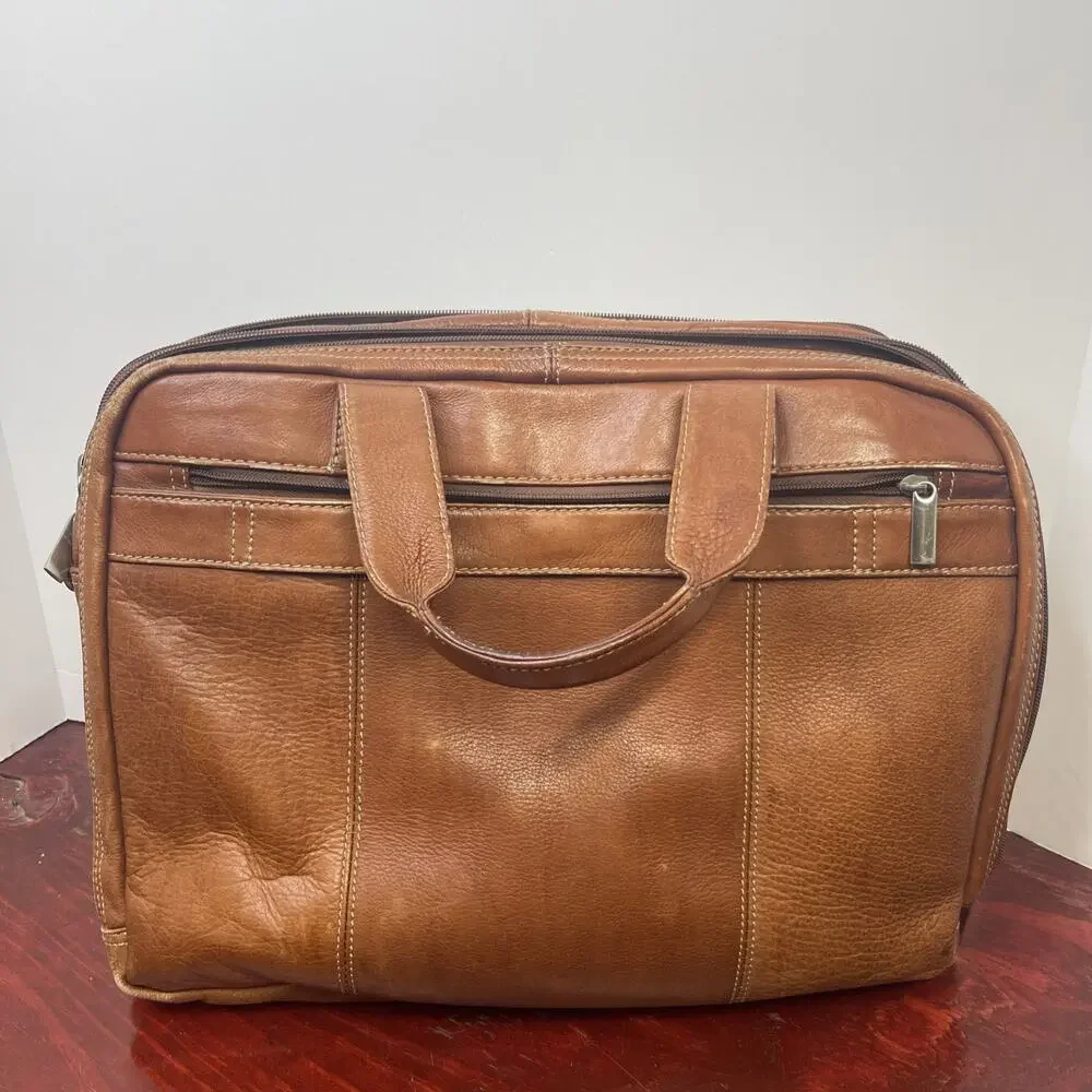 Pelle Studio Genuine Leather Bag Brown Shoulder Messenger Satchel Document Bag